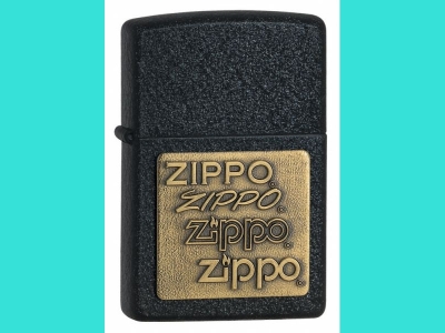 Зажигалка Zippo 362 Brass Emblem Black Crackle
